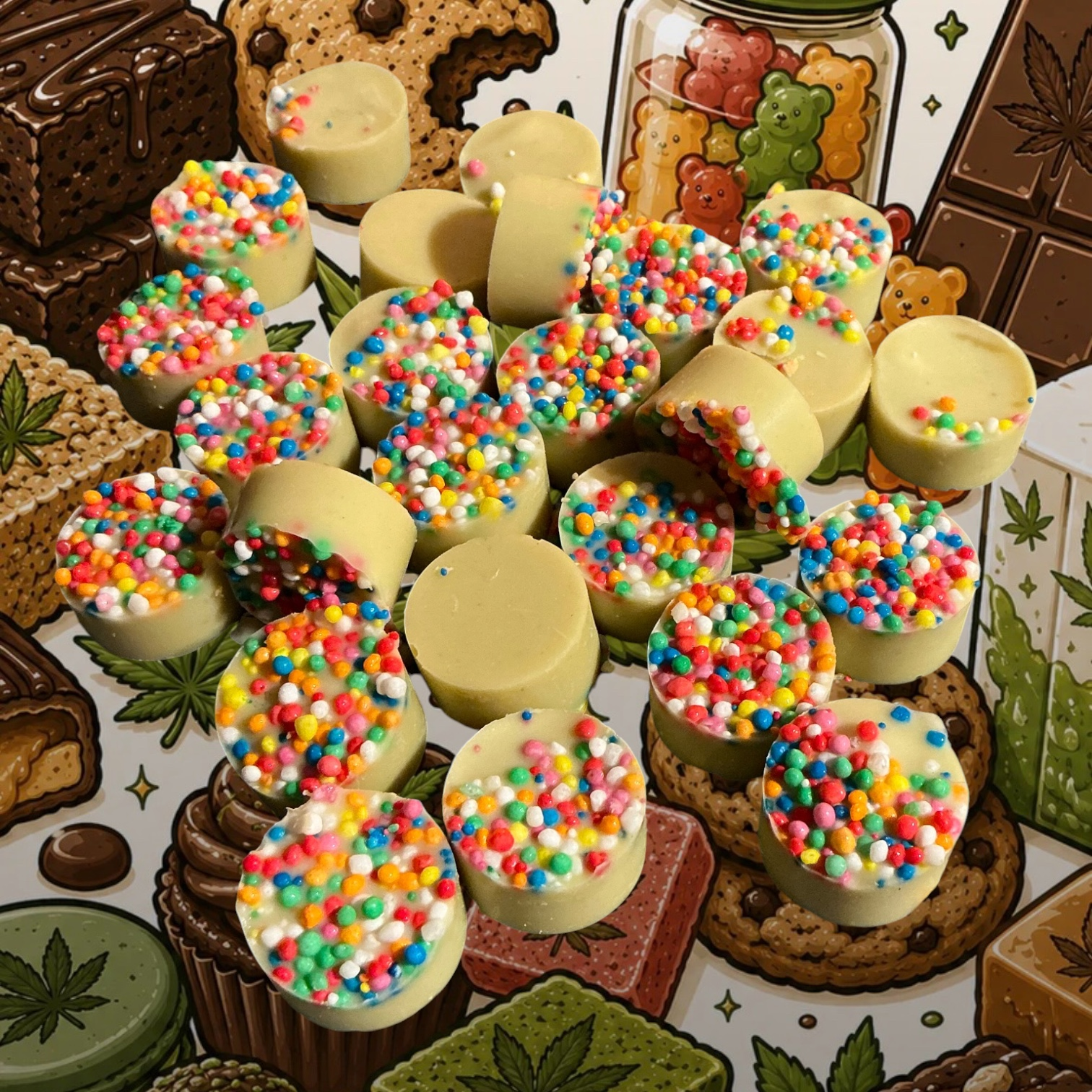 white choc feckles